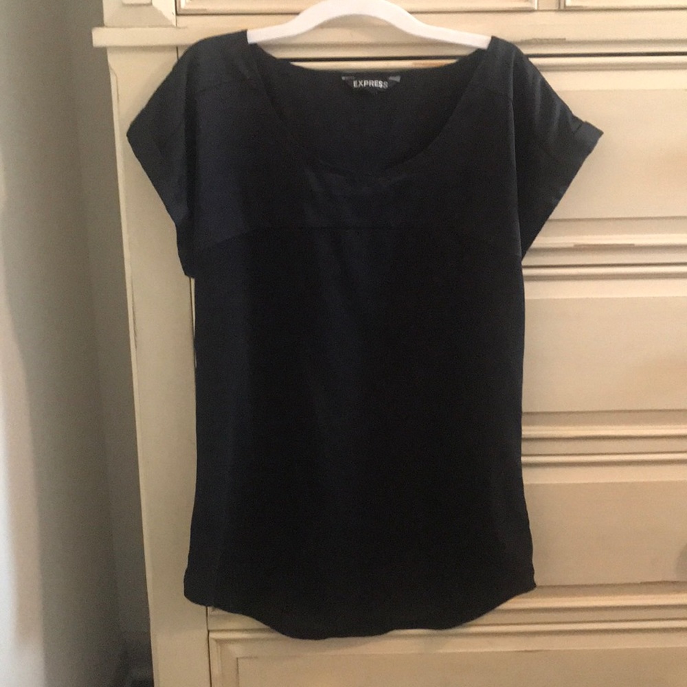 relaxed black blouse